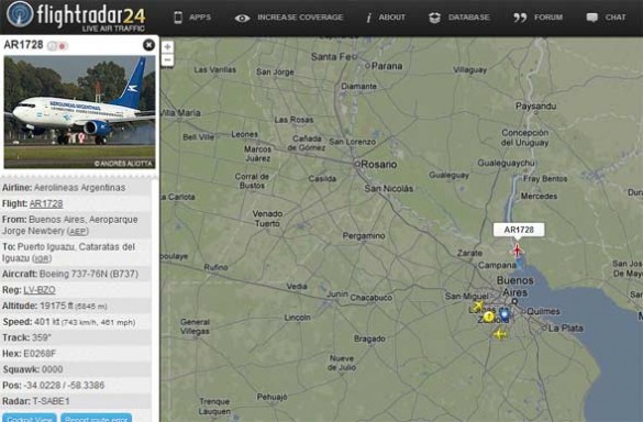 trafico aereo vivo flight radar 24