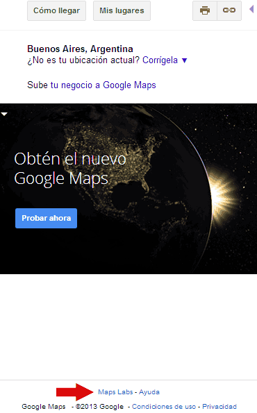 google maps labs